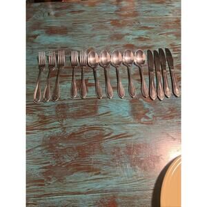 Oneida American Harmony stainless steel flatware Service for 14 Pieces
